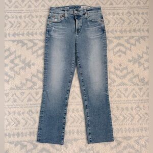 AG Mari Crop High-rise Straight Leg Jeans